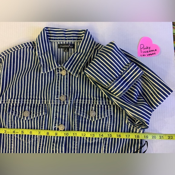 SOLD - Striped jeans jacket - Picture 2 of 6